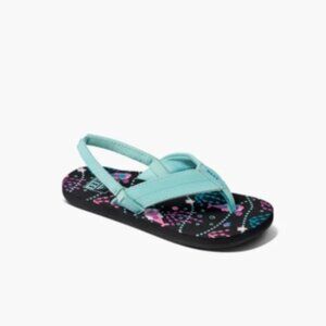 Reef- Kids Little Uni Mermaid Life Sandals, size 5 US toddler, color black.